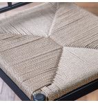 Load image into Gallery viewer, Black Elton Rope Stool With Back (set of 2)