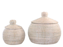 Load image into Gallery viewer, Sea Basket with lid (set of 2)