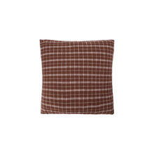 Load image into Gallery viewer, Brown Check Cushion Cover