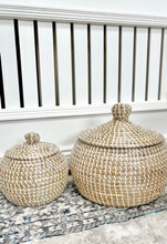 Load image into Gallery viewer, Sea Basket with lid (set of 2)