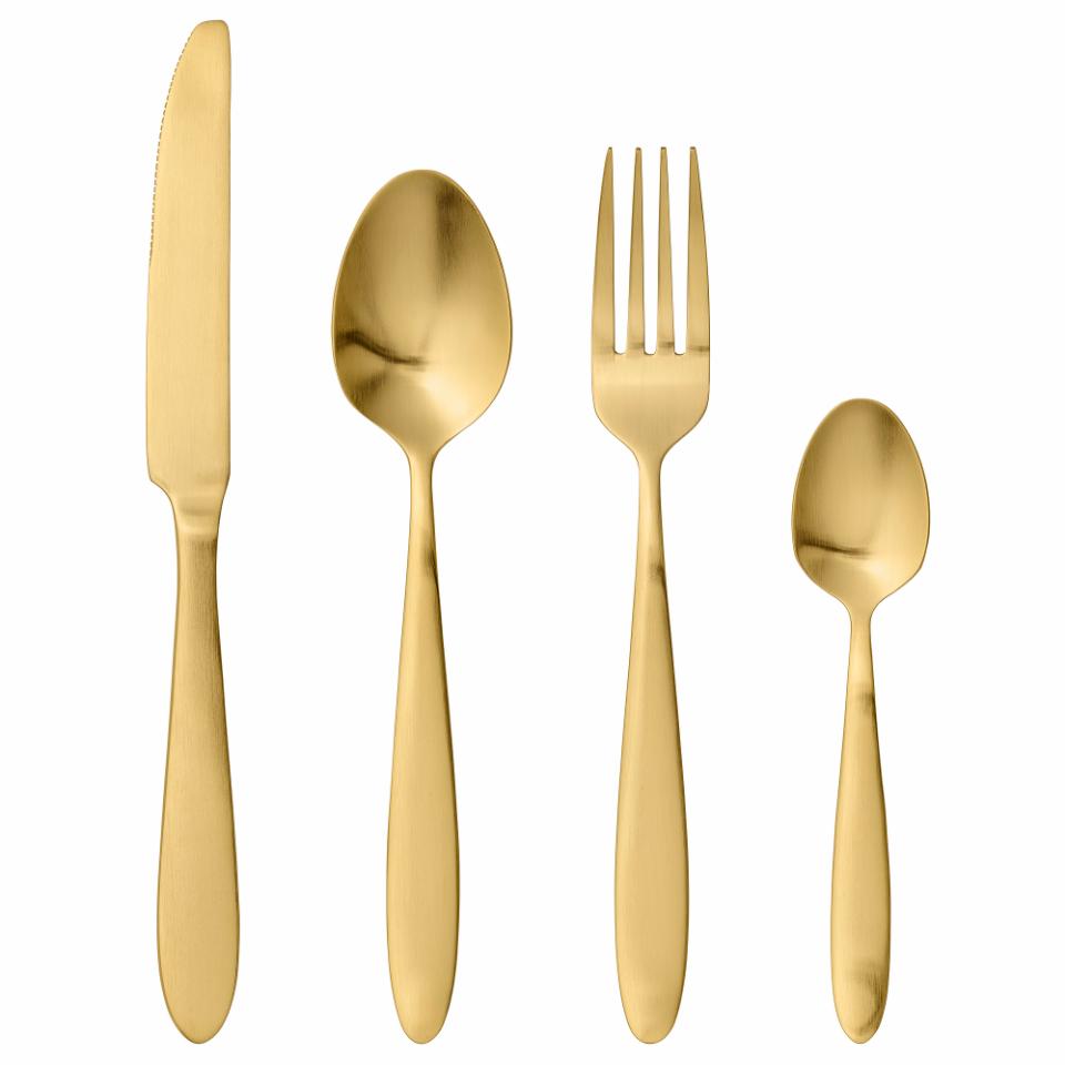 Gold Cutlery (one set of 4 pieces)