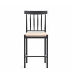 Load image into Gallery viewer, Black Elton Rope Stool With Back (set of 2)
