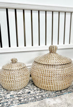 Load image into Gallery viewer, Sea Basket with lid (set of 2)
